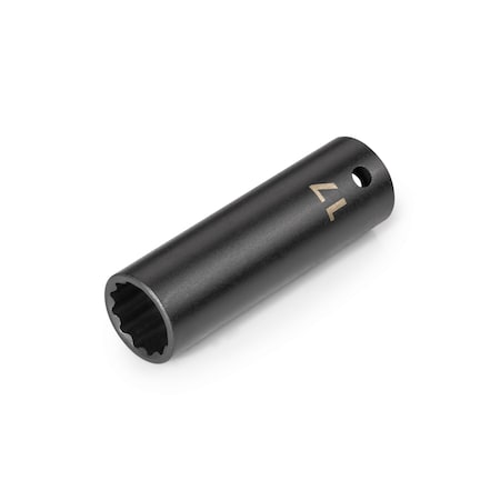 Tekton 1/2 Inch Drive x 17 mm Deep 12-Point Impact Socket SID23317